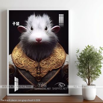 file tranh decor con giap chuot ti 009