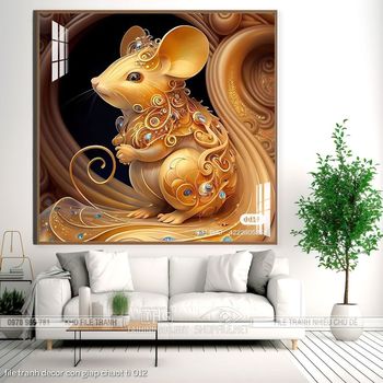 file tranh decor con giap chuot ti 012