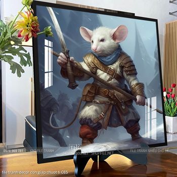 file tranh decor con giap chuot ti 015