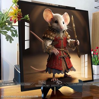 file tranh decor con giap chuot ti 018