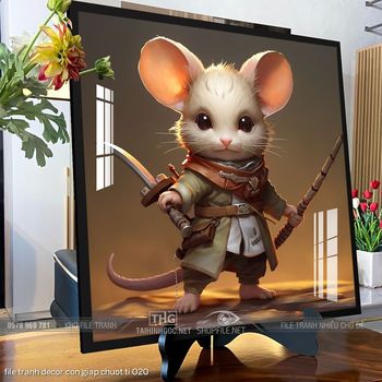 file tranh decor con giap chuot ti 020