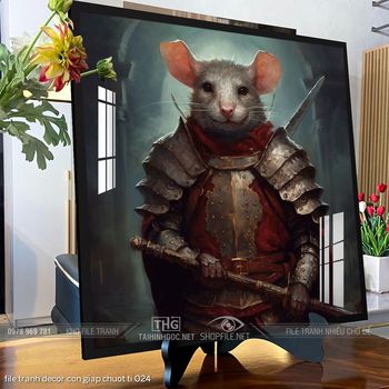 file tranh decor con giap chuot ti 024
