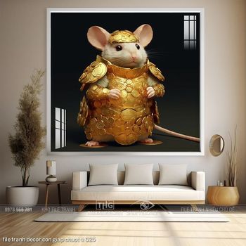 file tranh decor con giap chuot ti 025
