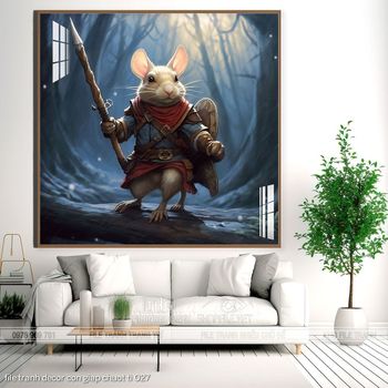 file tranh decor con giap chuot ti 027