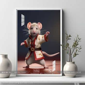 file tranh decor con giap chuot ti 044