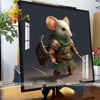 file tranh decor con giap chuot ti 049