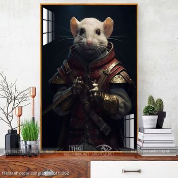 file tranh decor con giap chuot ti 062