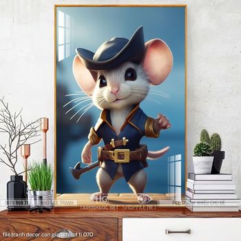 file tranh decor con giap chuot ti 070