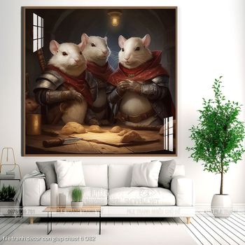 file tranh decor con giap chuot ti 082
