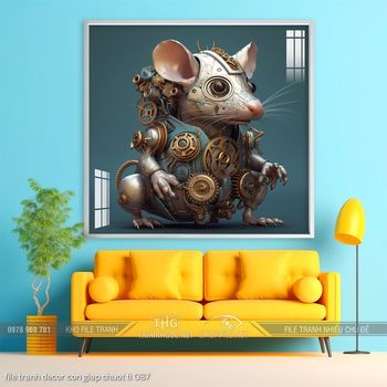 file tranh decor con giap chuot ti 087