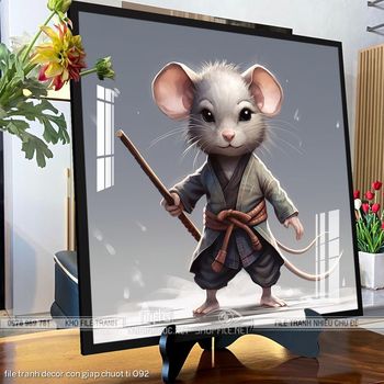 file tranh decor con giap chuot ti 092
