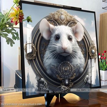 file tranh decor con giap chuot ti 094