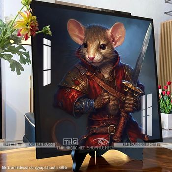 file tranh decor con giap chuot ti 096