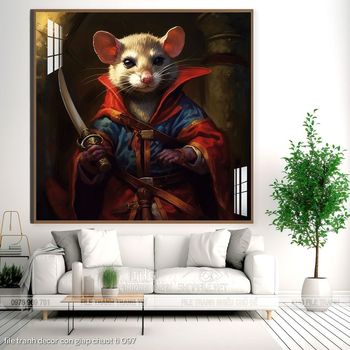 file tranh decor con giap chuot ti 097