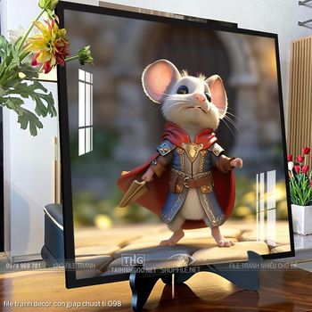 file tranh decor con giap chuot ti 098