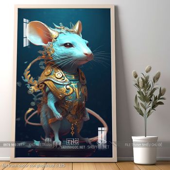 file tranh decor con giap chuot ti 125