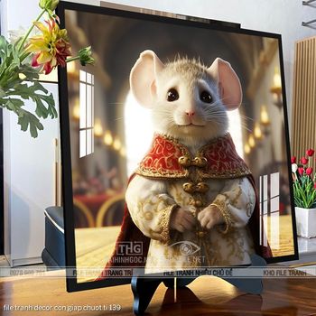 file tranh decor con giap chuot ti 139