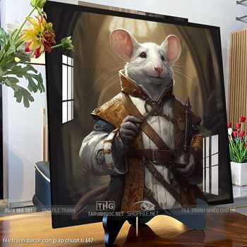 file tranh decor con giap chuot ti 147
