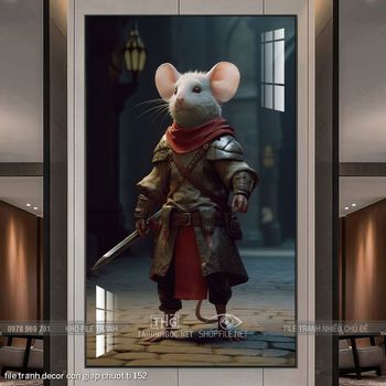 file tranh decor con giap chuot ti 152