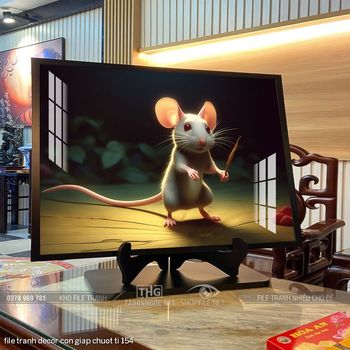file tranh decor con giap chuot ti 154