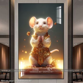 file tranh decor con giap chuot ti 157