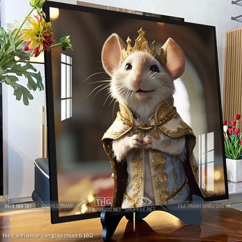 file tranh decor con giap chuot ti 160