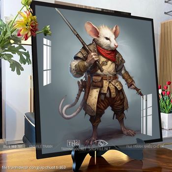 file tranh decor con giap chuot ti 163