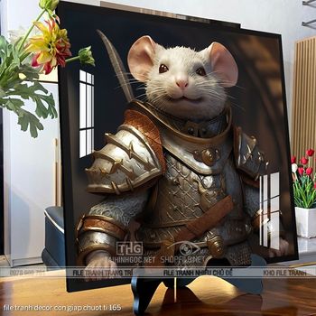 file tranh decor con giap chuot ti 165