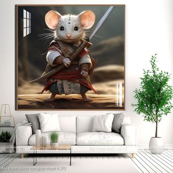 file tranh decor con giap chuot ti 173