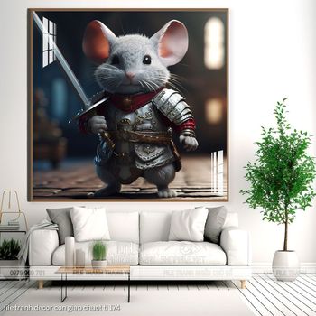 file tranh decor con giap chuot ti 174