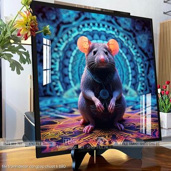 file tranh decor con giap chuot ti 190
