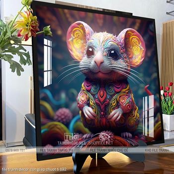 file tranh decor con giap chuot ti 192