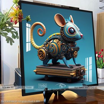 file tranh decor con giap chuot ti 193
