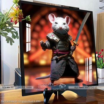 file tranh decor con giap chuot ti 200