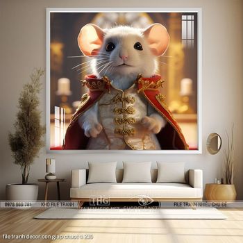 file tranh decor con giap chuot ti 216