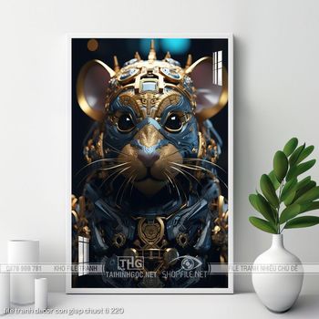 file tranh decor con giap chuot ti 220