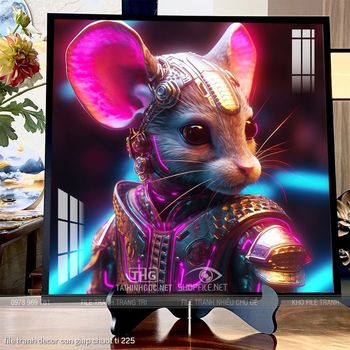 file tranh decor con giap chuot ti 225