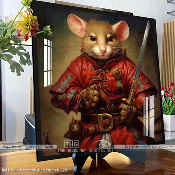 file tranh decor con giap chuot ti 228