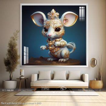 file tranh decor con giap chuot ti 240