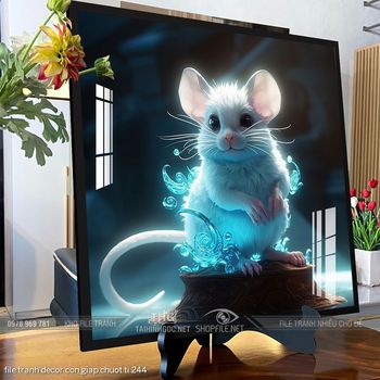 file tranh decor con giap chuot ti 244