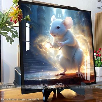 file tranh decor con giap chuot ti 251