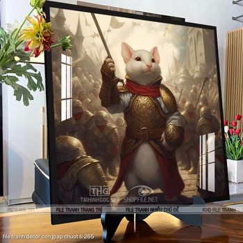 file tranh decor con giap chuot ti 265