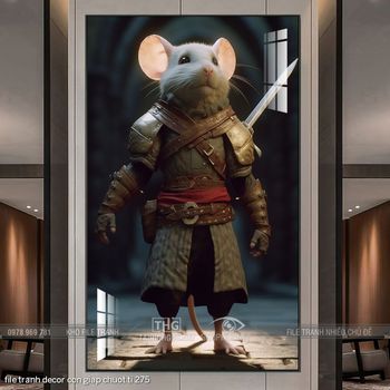 file tranh decor con giap chuot ti 275