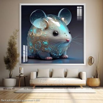 file tranh decor con giap chuot ti 280