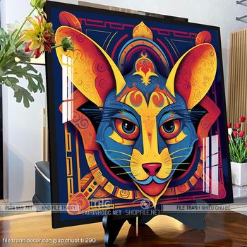 file tranh decor con giap chuot ti 290