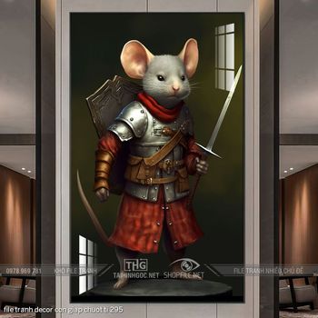 file tranh decor con giap chuot ti 295