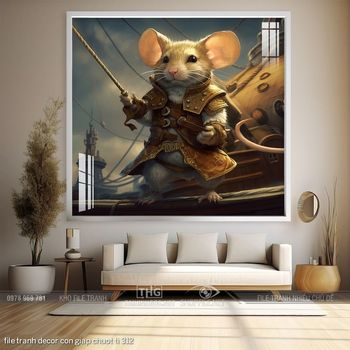 file tranh decor con giap chuot ti 312