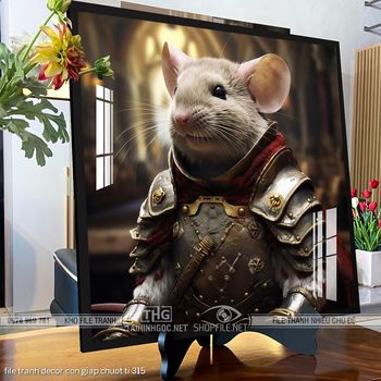 file tranh decor con giap chuot ti 315