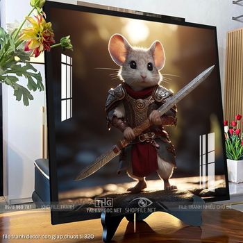 file tranh decor con giap chuot ti 320
