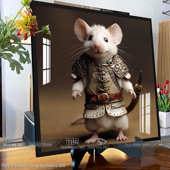 file tranh decor con giap chuot ti 326